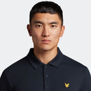 Lyle & Scott long sleeve navy polo