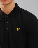 L&S long sleeve polo true black
