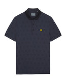 L&S Jaquard polo Black