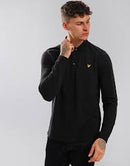L&S long sleeve polo true black