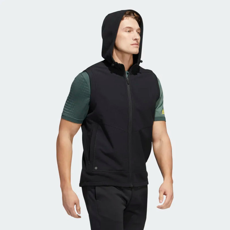 Adidas mens hooded vest black