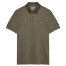 L&S Golf Microstripe Polo deep spruce